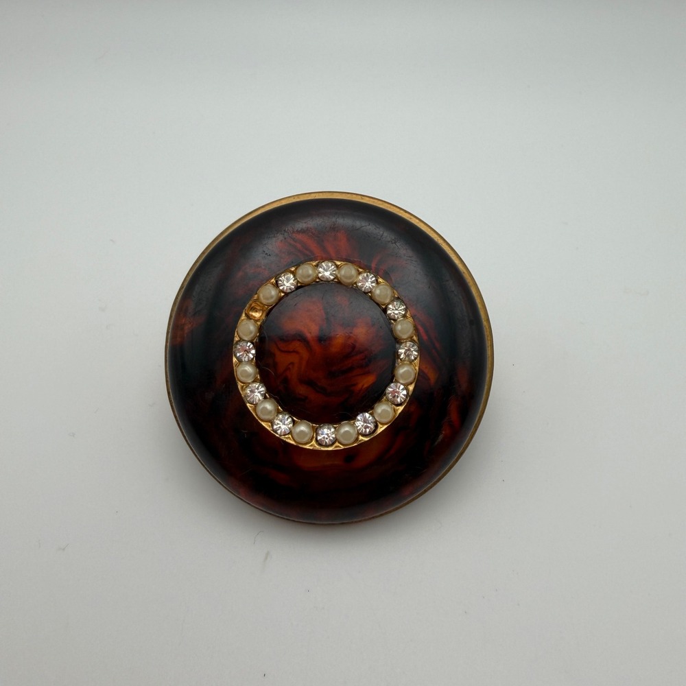 VTG  Bakelite Tortoiseshell Compact and Lipstick Holder *AS IS*